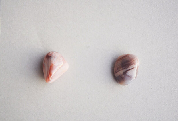 Oorbellen - Roze/paarse natuursteen